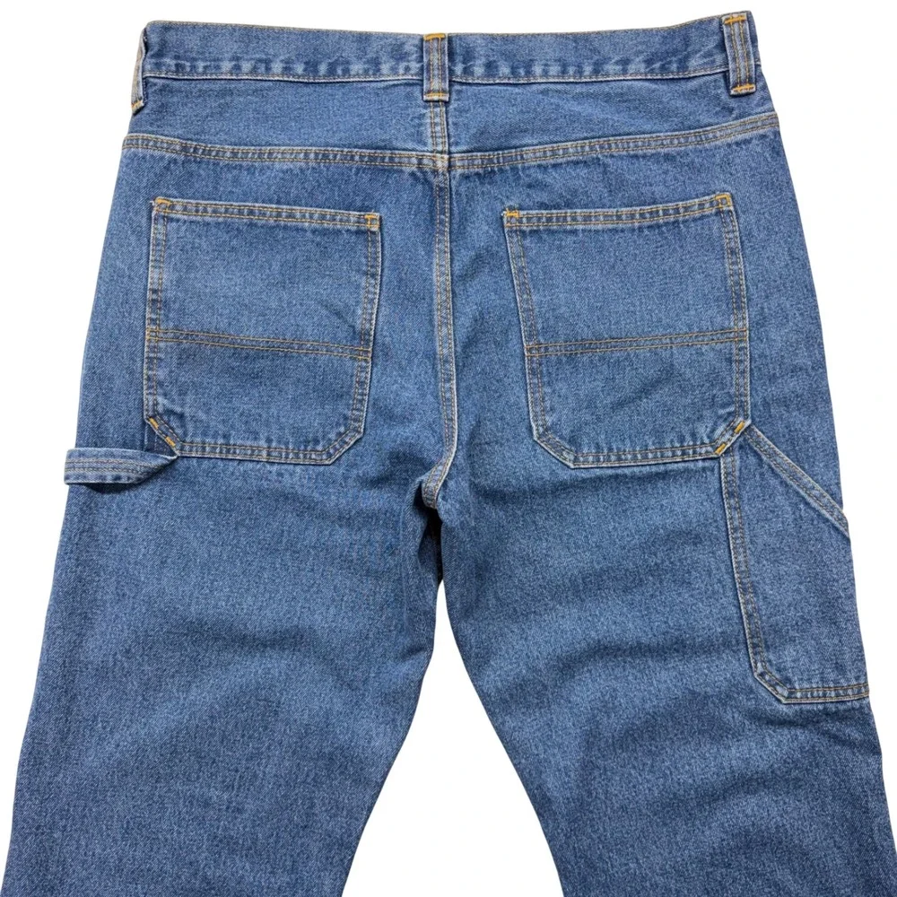 Mountain and Wave Mens Carpenter Jeans Medium Wash Blue Denim 34x32‎ 3877TS